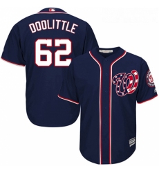 Youth Majestic Washington Nationals 62 Sean Doolittle Replica Navy Blue Alternate 2 Cool Base MLB Jersey 