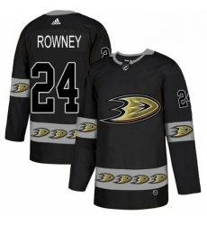 Mens Adidas Anaheim Ducks 24 Carter Rowney Premier Black Team Logo Fashion NHL Jerse