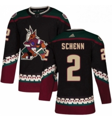 Mens Adidas Arizona Coyotes 2 Luke Schenn Premier Black Alternate NHL Jersey 