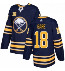 Mens Adidas Buffalo Sabres 18 Danny Gare Premier Navy Blue Home NHL Jersey 