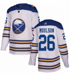 Youth Adidas Buffalo Sabres 26 Matt Moulson Authentic White 2018 Winter Classic NHL Jersey 