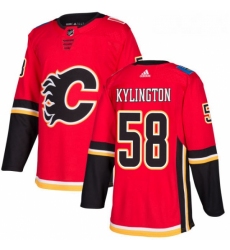 Youth Adidas Calgary Flames 58 Oliver Kylington Authentic Red Home NHL Jersey 