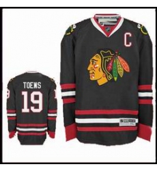 Chicago Blackhawks #19 Jonathan Toews Premier Dark Hockey black