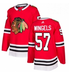 Mens Adidas Chicago Blackhawks 57 Tommy Wingels Premier Red Home NHL Jersey 