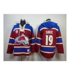 nhl jerseys Colorado Avalanche #19 sakic red-blue[pullover hooded sweatshirt]