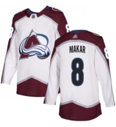 Youth Adidas Colorado Avalanche #8 Cale Makar White Road Authentic Stitched NHL Jersey