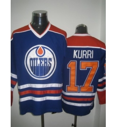 Edmonton Oilers 17 KURRI blue Jerseys