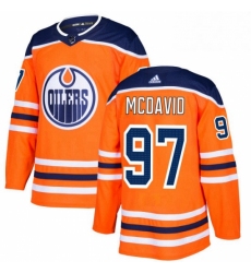 Mens Adidas Edmonton Oilers 97 Connor McDavid Authentic Orange Home NHL Jersey 