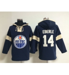 NHL edmonton oilers #14 Jordan Eberle blue jerseys(pullover hooded sweatshirt)