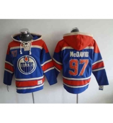 nhl jerseys edmonton oilers #97 mcdavid blue[pullover hooded sweatshirt]