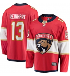 Panthers #13 Sam Reinhart Red Home Authentic Stitched Mens Hockey Jersey