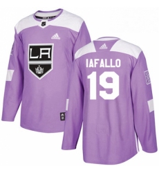 Mens Adidas Los Angeles Kings 19 Alex Iafallo Authentic Purple Fights Cancer Practice NHL Jersey 