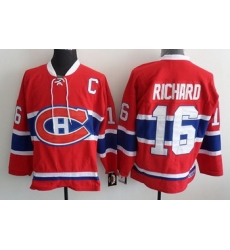 Montreal Canadiens 16 Richard Red Jerseys Throwback