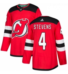 Youth Adidas New Jersey Devils 4 Scott Stevens Authentic Red Home NHL Jersey 