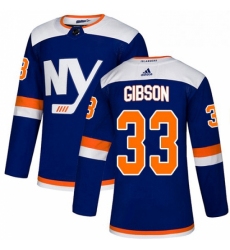 Mens Adidas New York Islanders 33 Christopher Gibson Premier Blue Alternate NHL Jersey 