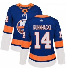 Womens Adidas New York Islanders 14 Tom Kuhnhackl Premier Royal Blue Home NHL Jersey 