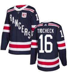 Men New York Rangers Vincent Trocheck 16 Blue Home Dark Blue Adidas Jersey