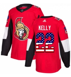 Youth Adidas Ottawa Senators 22 Chris Kelly Authentic Red USA Flag Fashion NHL Jersey 