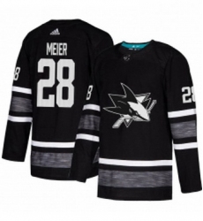 Mens Adidas San Jose Sharks 28 Timo Meier Black 2019 All Star Game Parley Authentic Stitched NHL Jersey 