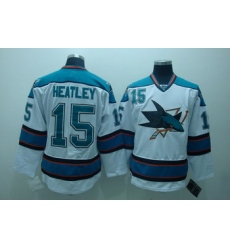 San Jose Sharks 15 heatley white Jerseys