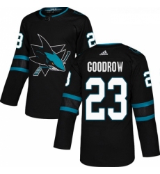 Youth Adidas San Jose Sharks 23 Barclay Goodrow Premier Black Alternate NHL Jersey 