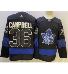 Men Toronto Maple Leafs Black 36 Jack Campbell Alternate Premier Breakaway Reversible Stitched jersey