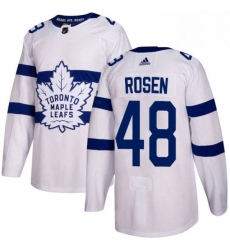 Mens Adidas Toronto Maple Leafs 48 Calle Rosen Authentic White 2018 Stadium Series NHL Jersey 