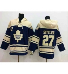 nhl jerseys toronto maple leafs #27 sittler blue-cream[pullover hooded sweatshirt]