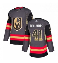 Mens Adidas Vegas Golden Knights 41 Pierre Edouard Bellemare Authentic Black Drift Fashion NHL Jersey 