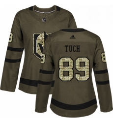 Womens Adidas Vegas Golden Knights 89 Alex Tuch Authentic Green Salute to Service NHL Jersey 