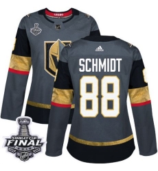 womens nate schmidt vegas golden knights jersey gray adidas 88 nhl home 2018 stanley cup final authentic