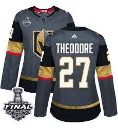 womens shea theodore vegas golden knights jersey gray adidas 27 nhl home 2018 stanley cup final authentic