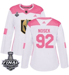 womens tomas nosek vegas golden knights jersey white pink adidas 92 nhl 2018 stanley cup final authentic fashion