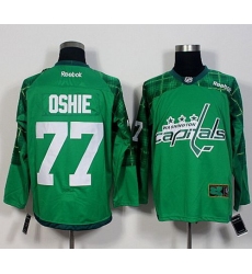 Capitals #77 T J Oshie Green St  Patricks Day New Stitched NHL Jersey