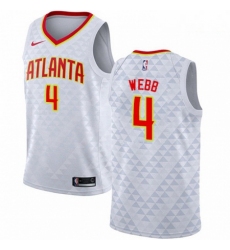 Mens Nike Atlanta Hawks 4 Spud Webb Swingman White NBA Jersey Association Edition