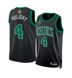 Men Boston Celtics 4 Jrue Holiday Black 2024 Finals Statement Edition Stitched Basketball Jersey