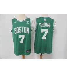 Men Boston Celtics Jaylen Brown 7 Green NBA New Nike Swingman jersey