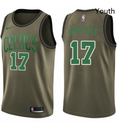 Youth Nike Boston Celtics 17 John Havlicek Swingman Green Salute to Service NBA Jersey