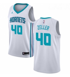 Womens Nike Jordan Charlotte Hornets 40 Cody Zeller Authentic White NBA Jersey Association Edition