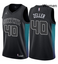 Womens Nike Jordan Charlotte Hornets 40 Cody Zeller Swingman Black NBA Jersey City Edition