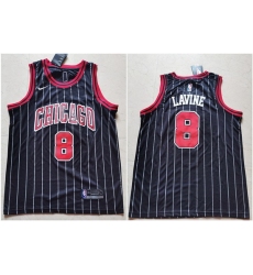 Bulls 8 Zach Lavine Black Nike Swingman Jersey