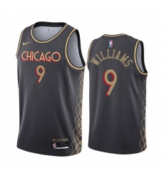 Men Nike Chicago Bulls 9 Patrick Williams Black NBA Swingman 2020 21 City Edition Jersey