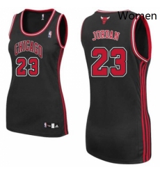 Womens Adidas Chicago Bulls 23 Michael Jordan Authentic Black Alternate NBA Jersey