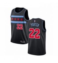 Youth Chicago Bulls 22 Otto Porter Swingman Black Basketball Jersey City Edition 