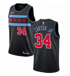 Youth Nike Chicago Bulls 34 Wendell Carter Jr Swingman Black NBA Jersey City Edition 