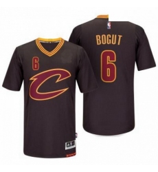 Mens Cleveland Cavaliers 6 Andrew Bogut adidas Black Player Swingman Sleeved Jersey 