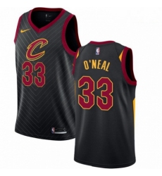 Mens Nike Cleveland Cavaliers 33 Shaquille ONeal Authentic Black Alternate NBA Jersey Statement Edition