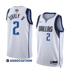 Men Dallas Mavericks 2 Dereck Lively II White 2024 Finals Association Edition Stitched Basketball Jersey