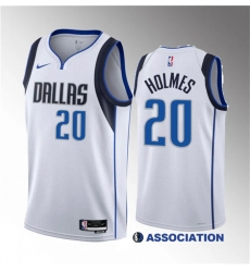 Men Dallas Mavericks 20 Richaun Holmes White 2023 Draft Association Edition Stitched Basketball Jersey