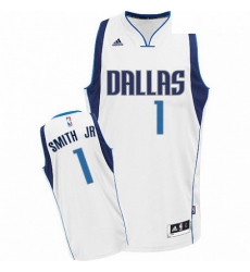 Mens Adidas Dallas Mavericks 1 Dennis Smith Jr Swingman White Home NBA Jersey